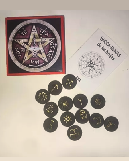 Runas Wicca De Las Brujas, Gitanas + Caja+ Instructivo