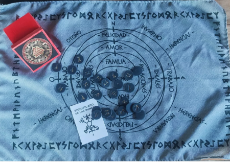 Runas Vikingas + Paño Campo del Sol + Caja