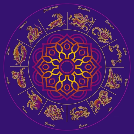 Paño astrológico para Tarot (N° 6)