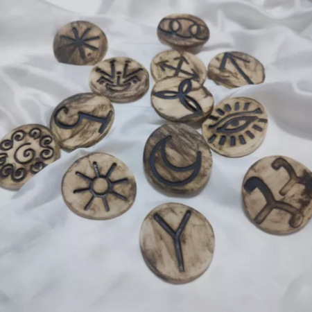 Runas de las Brujas, Gitanas, Wicca - Cerámica Artesanal